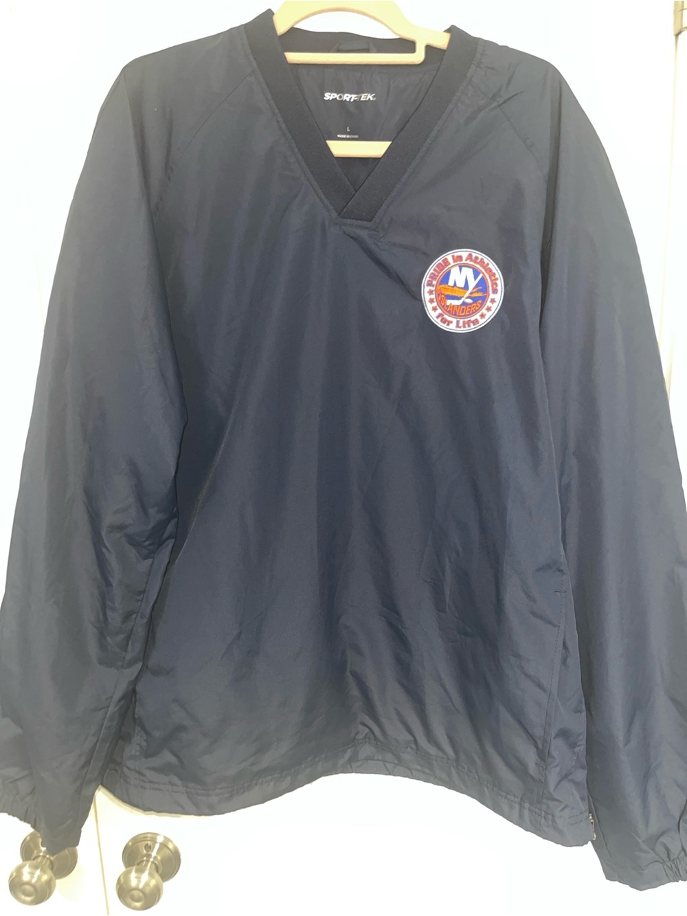 NEW YORK ISLANDERS Sport-Tek Men's Navy Windbreaker Sz L SKU: 0928-46